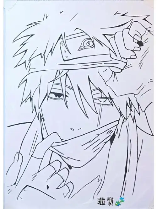 96卡卡西#手绘  #小红书助手  #火影忍者手绘  #火影忍者  #火影