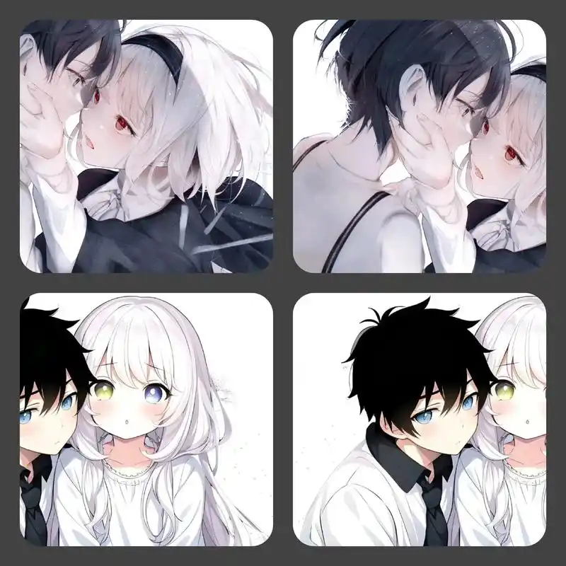 只要你回头,我们一定能对视#动漫情头 #情侣头像 - 抖音