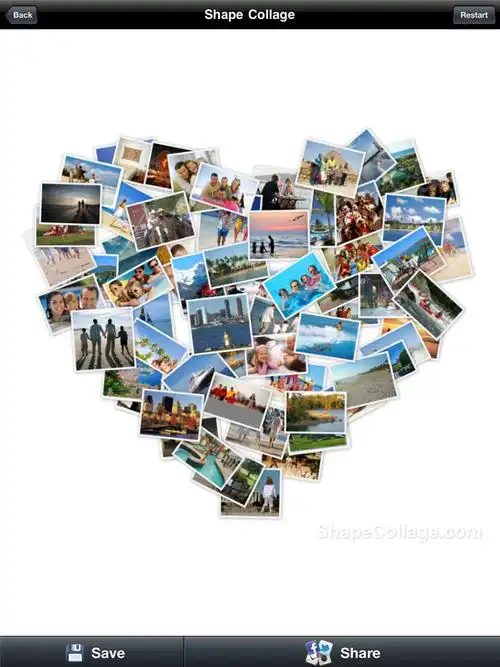 请问那种有很多照片组成的心形照片