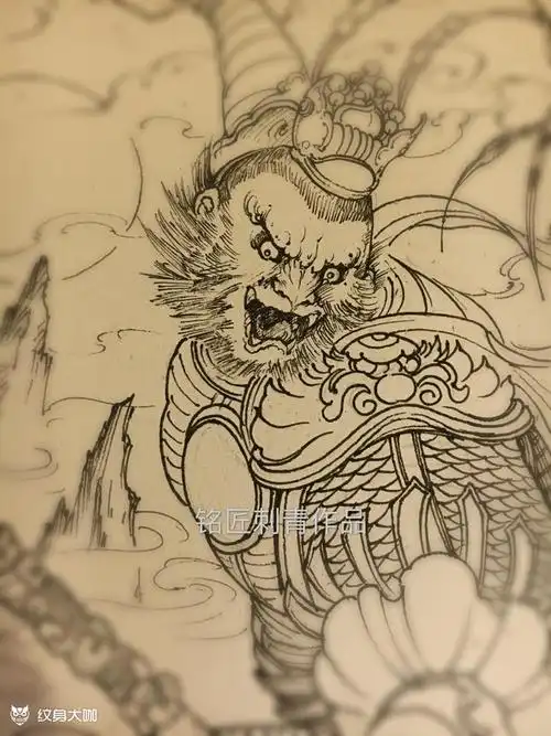 斗战胜佛_纹身图案手稿图片_龙戈的纹身作品集