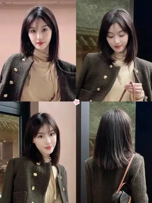 可纯可欲减龄锁骨发适合圆脸方脸女生发型