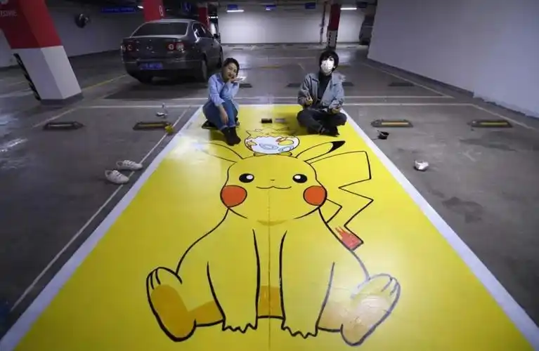 车位涂鸦墙体彩绘天津车位涂鸦天津停车位涂鸦