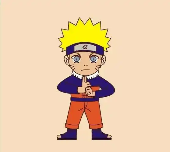 旋涡鸣人简笔画彩色