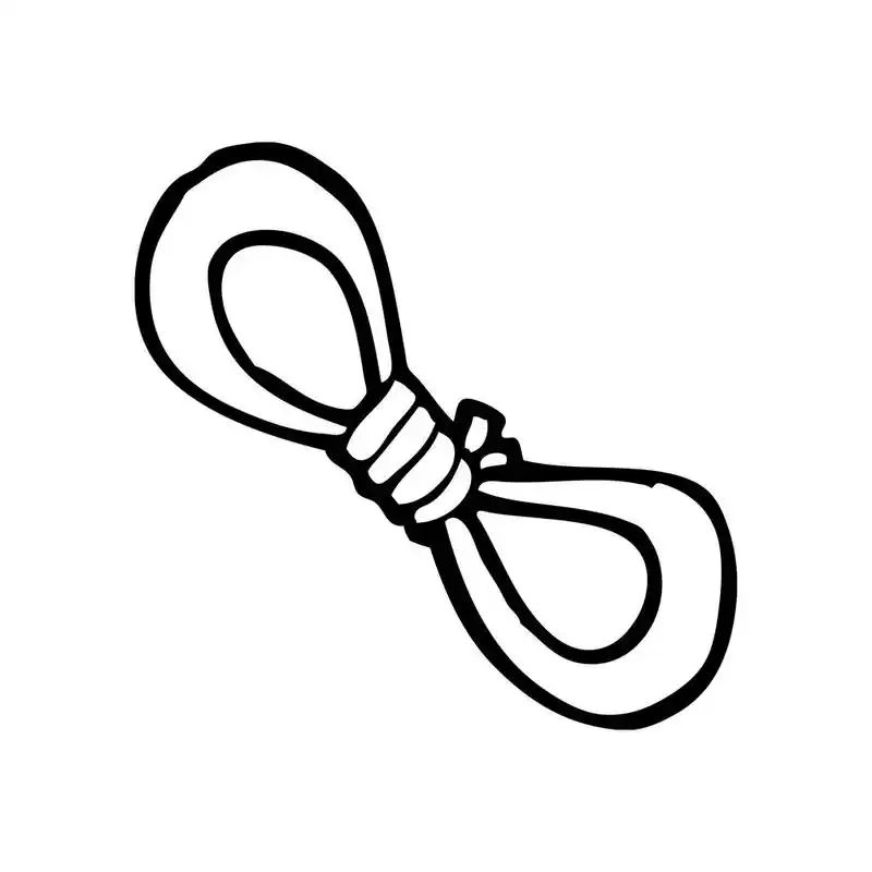 绑的绳,向量,在白色背景上拴着的绳子卡通