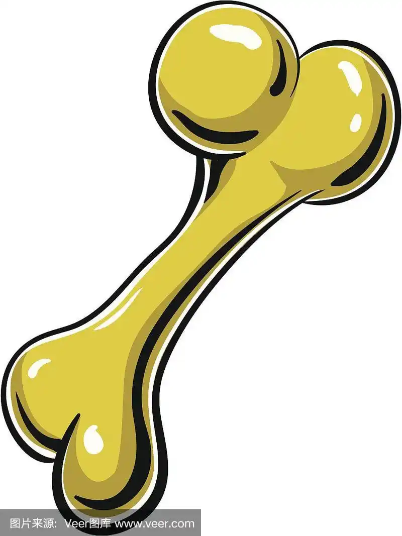 卡通矢量插图的骨头手绘.