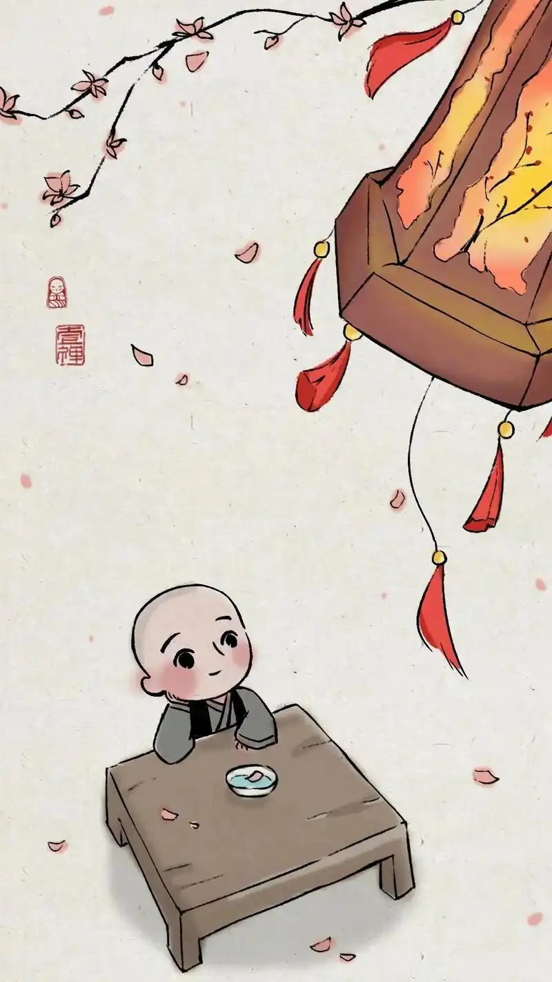 一禅小和尚壁纸,与自己促膝长谈,与孤独握手言欢