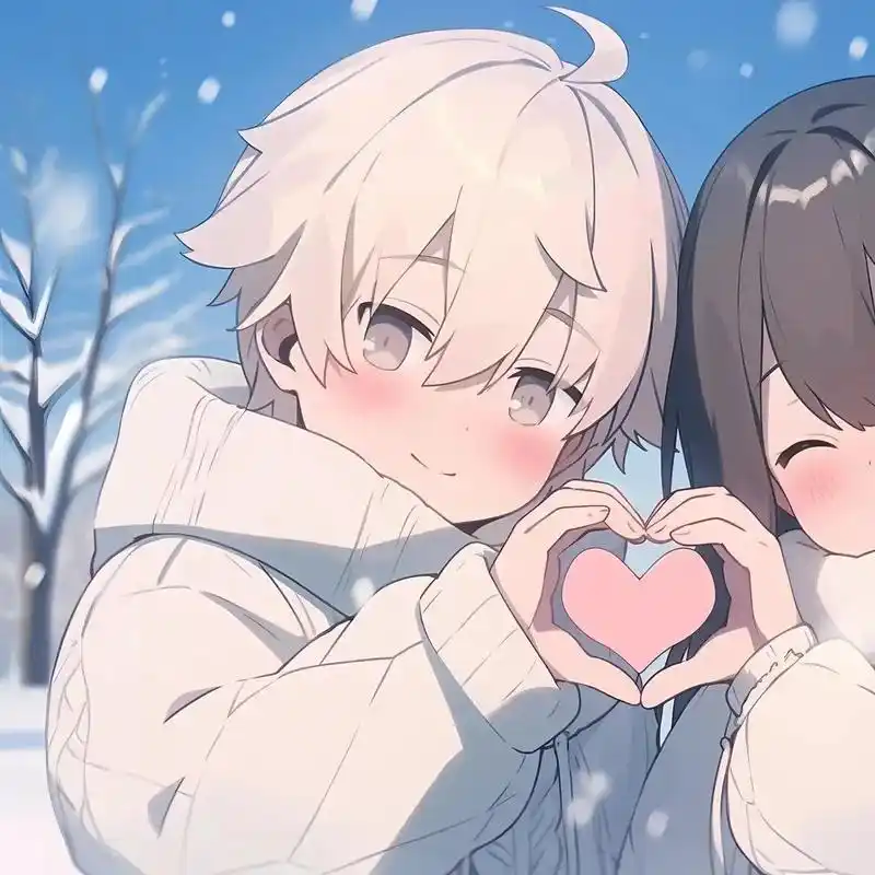 情侣头像-冬日暖暖哒.太阳其实从末消失一直在.#动漫情头 # - 抖音