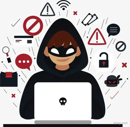 窃取电脑资料黑客png素材透明免抠图片-产品实物