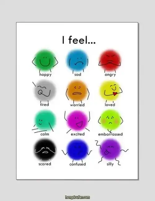 i feel. 认识情绪英语图片练习打印下载-红豆饭小学生简笔画大全