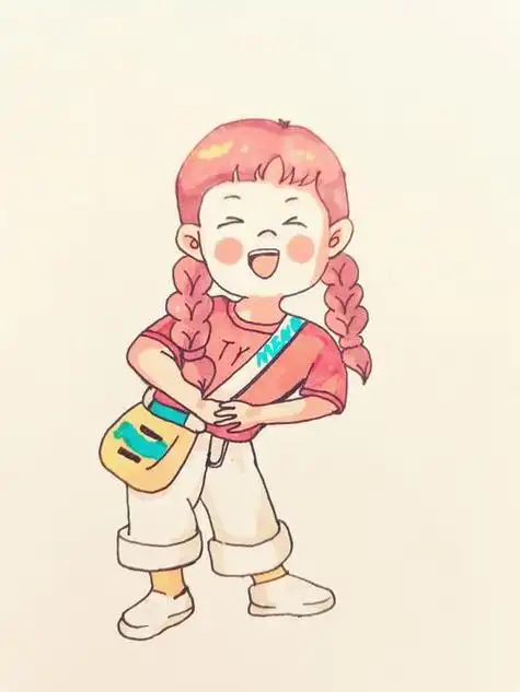 巧巧简笔画小女孩