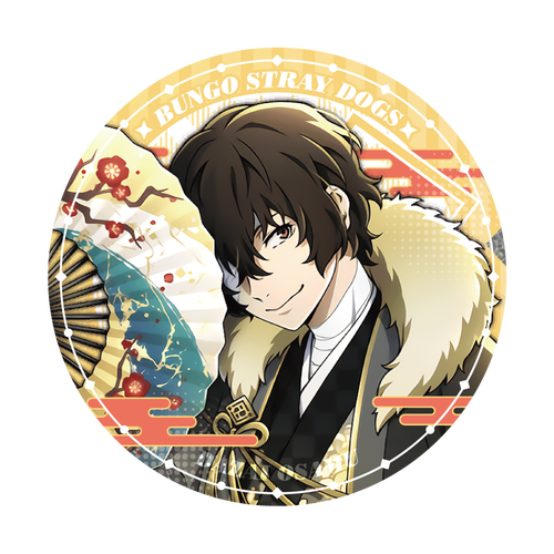 妙普乐文豪野犬太宰治中原中也动漫周边镭射碎玻璃马口铁日谷底徽章