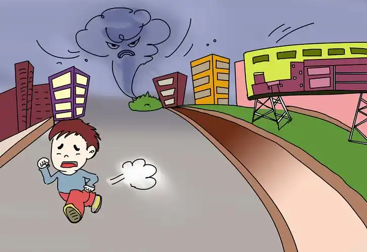 台风暴雨【手绘】|插画|儿童插画|金金金万岁 - 原