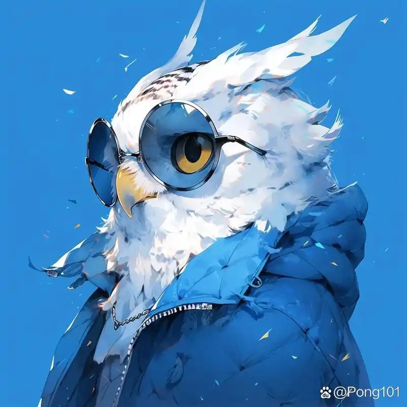 蓝色风暴97戴眼镜猫头鹰头猫头鹰头像 这是什么动物呢?