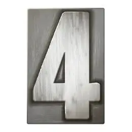 灰色背景广告印刷体字型,阿拉伯数字4