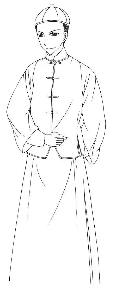 民国男子简笔画