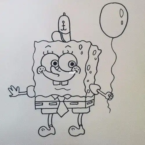 51 黑白简笔画|海绵宝宝的菠萝屋简笔画海绵宝宝怎么样沙滩