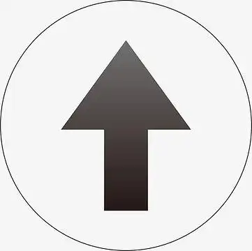 向上圆圈黑色箭头图标矢量素材