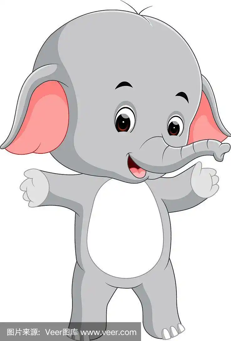 有趣的小象卡通