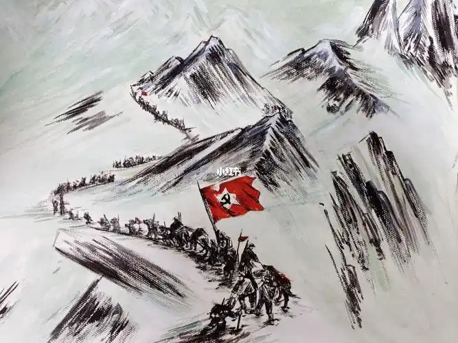 为庆祝即将到来的建党100周年,两幅作品"红军不怕远征难""换了昨天".