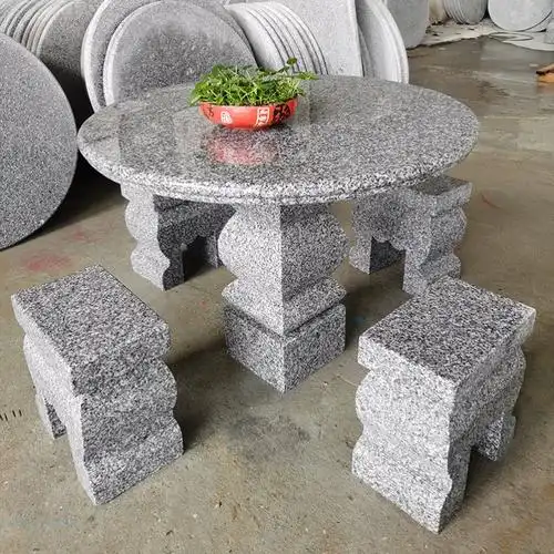大理石花岗岩石桌石凳庭院花园家用清仓室外石台公园休闲户外石椅