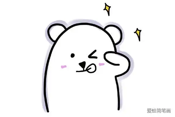 暖暖的手指小熊调皮表情图片