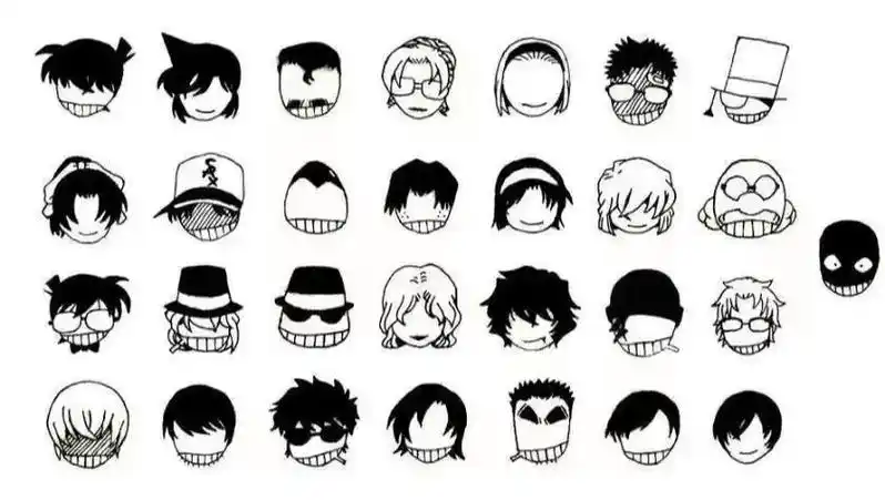 名侦探柯南表情包橡皮章(含素材)