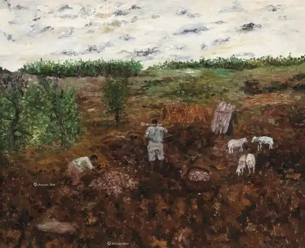 2008风景布面油画