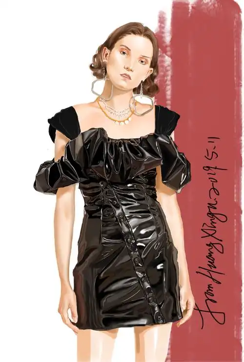 ps电脑服装效果图-服装画/服装设计手稿 - 穿针引线服装论坛