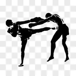 矢量格斗拳击动作装饰元素