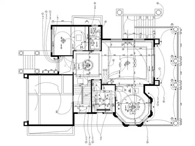 别墅样板间装修全套施工图(附手绘草图)-住宅装修-筑龙室内设计论坛