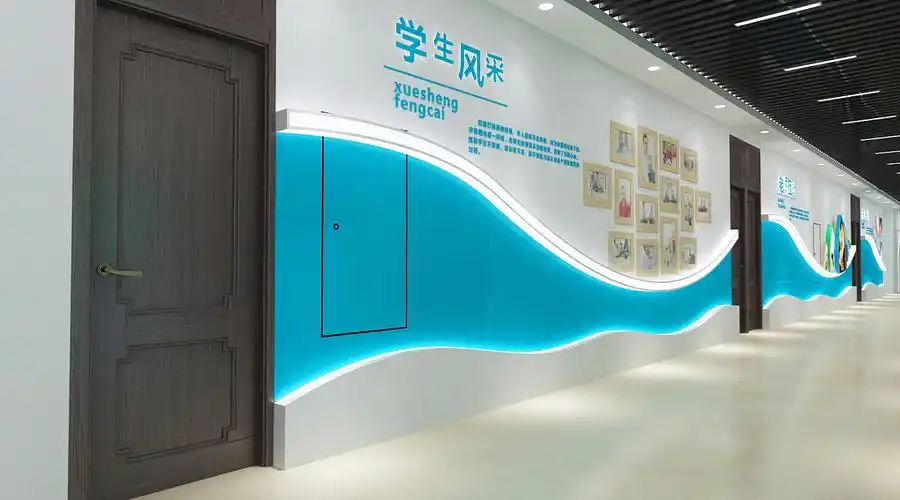 学校舞蹈走廊文化设计3d效果图