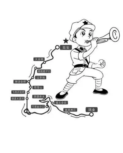 红军打仗时的周边简笔画(红军长征时简笔画) -【爱个性】