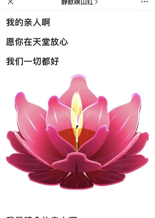 寄一份哀思让天堂的亲人不再孤冷