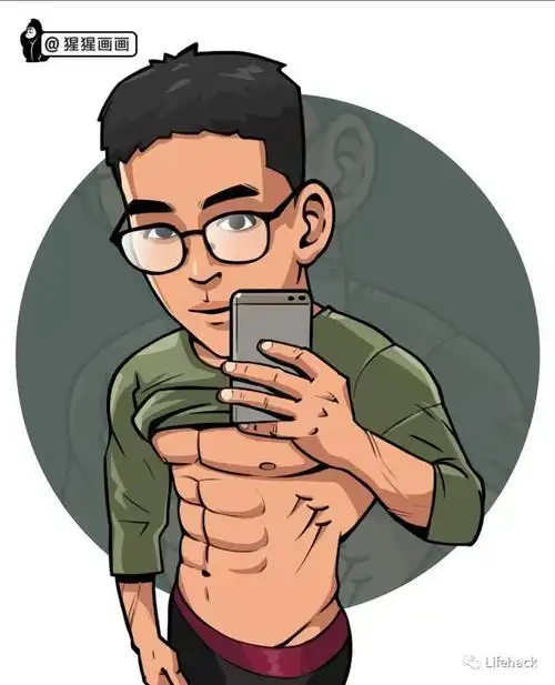 中国小伙创作的q版肌肉漫画把网友萌翻了