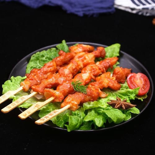 夏星骨肉相连鸡肉串软骨串烧烤食材冷冻食品半成品800g油炸小吃