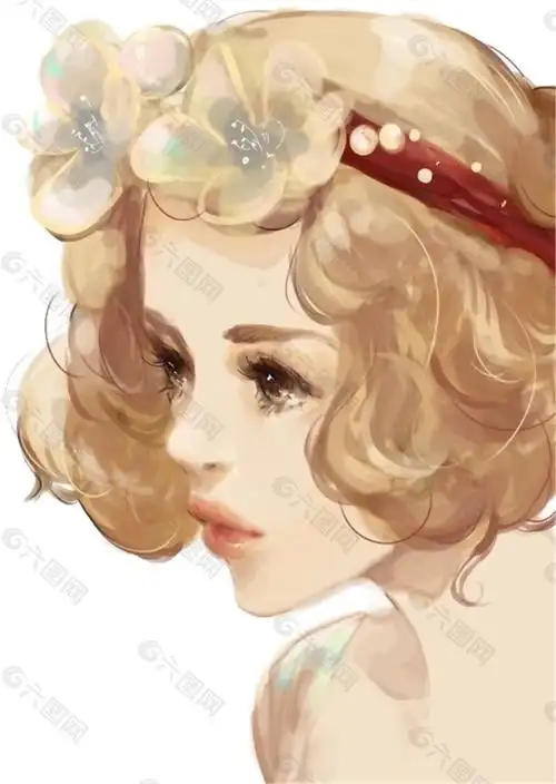 彩绘时尚女人头像