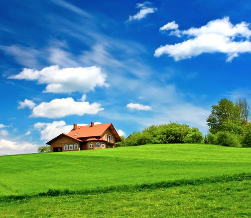 763海报印制展板写真素材358绿草地草原草坪蓝天白云背景图1