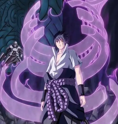 手术打开万花筒写轮眼开启须佐能乎之后,全身上下都是紫色.