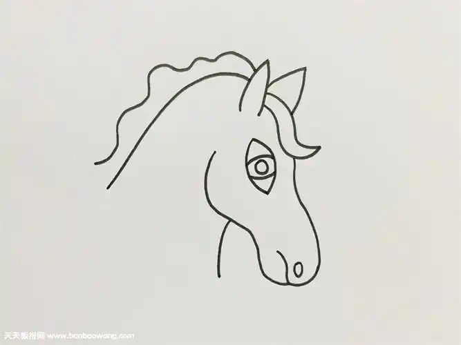 马头简笔画教程