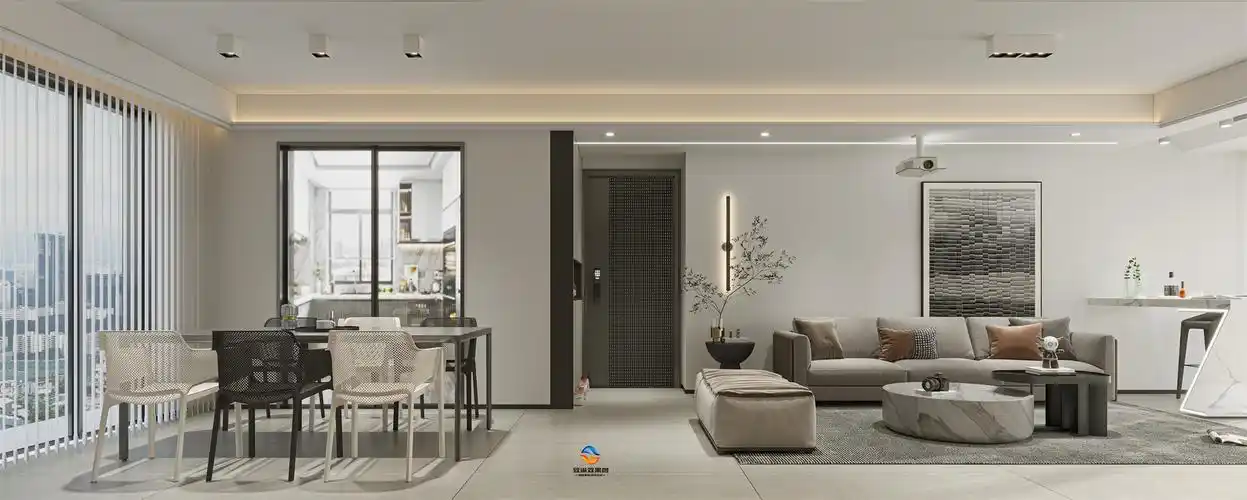 现代客餐厅-致诚效果图-室内设计-拓者设计吧