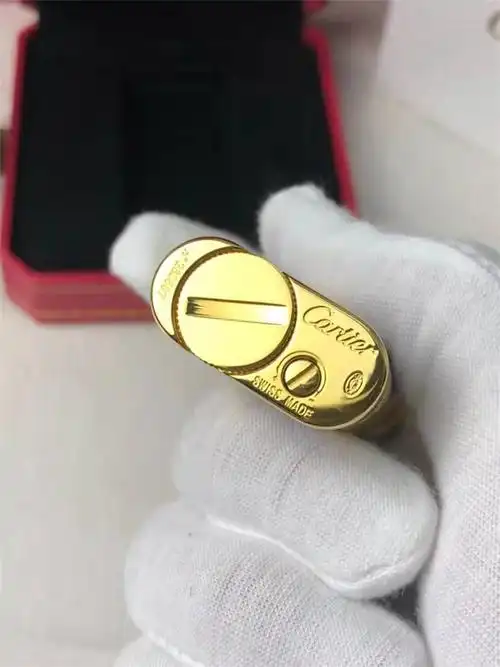 法国原装cartier卡地亚充气打火机纯铜斜漆时尚斜火礼物同款生日礼物