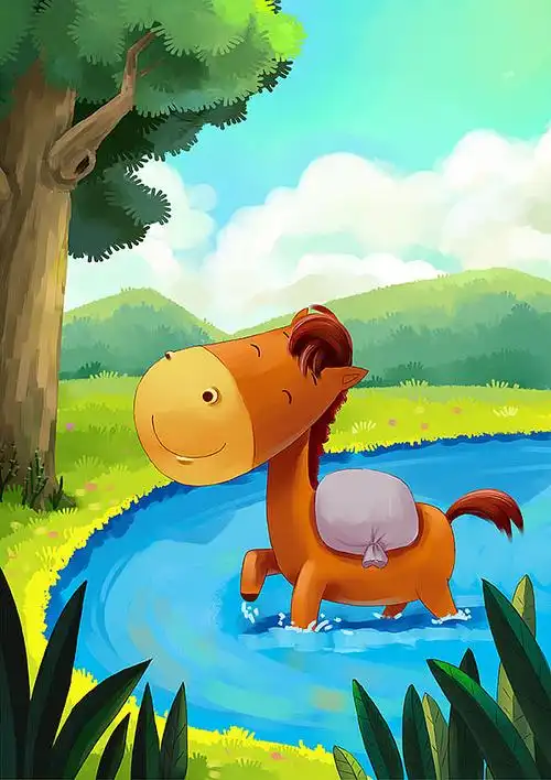 小马过河封面系列_世良插画-站酷zcool