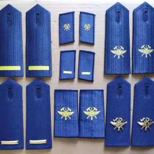 军衔肩章中国消防救援消防简章胸标专职消防员衔消防救援衔领花智能