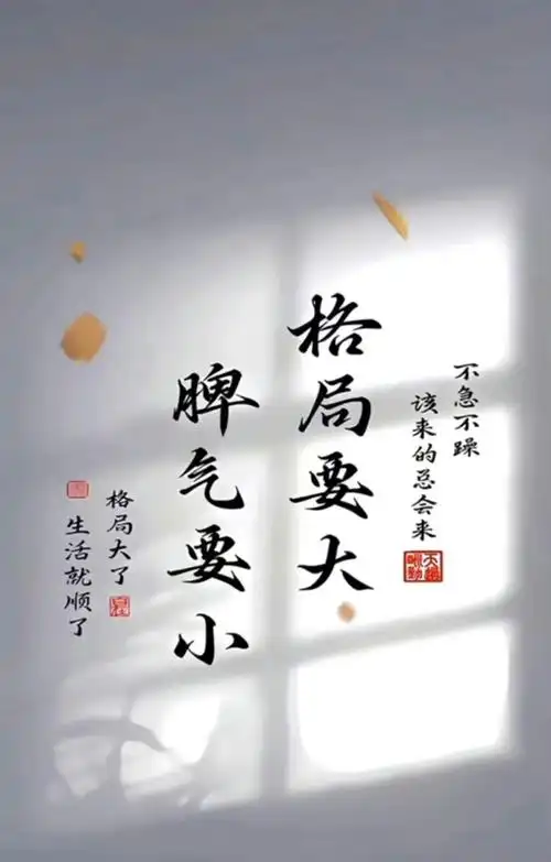 格局大了,气量也就大了,气量大了,脾气自然就小了,没脾气了, - 抖音