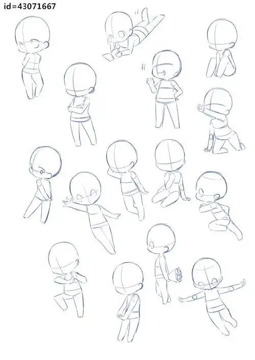 【人体绘画】q版萌漫人体比例及人体姿势学习大揭秘!