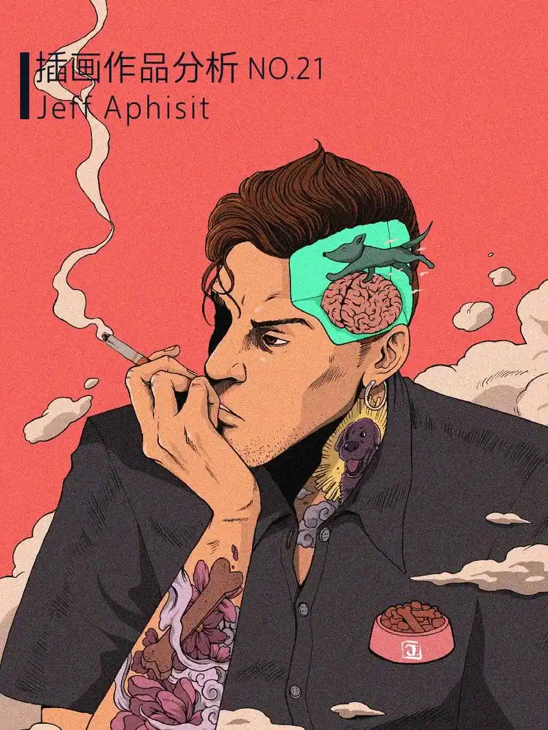 泰国曼谷自由插画家jeff aphisi.day21 泰国曼 - 抖音