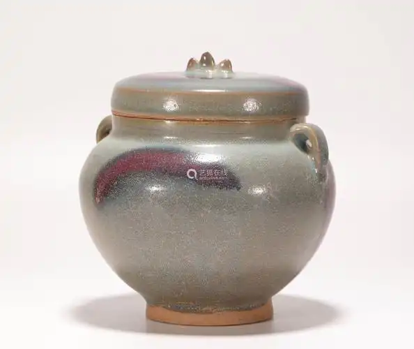 junkilntwoearsvesselfromsong宋代钧窑双耳罐