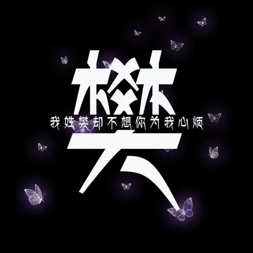 【编号2290】切割字微信头像,一个姓氏一句话