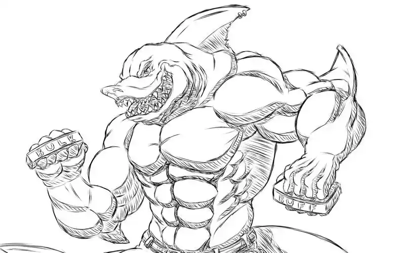 【furry】精稿向·欧美风肌肉鲨鱼