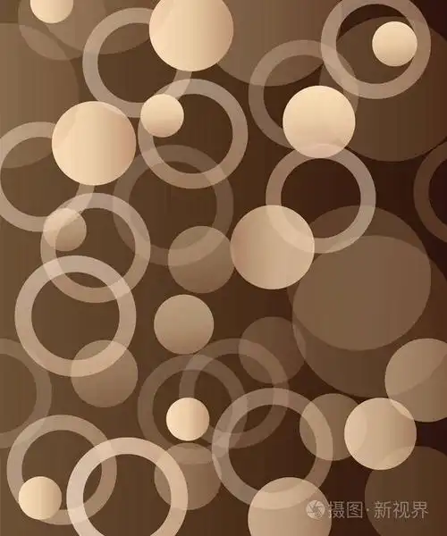 抽象棕色图案与圆圈矢量插图抽象背景布格主题